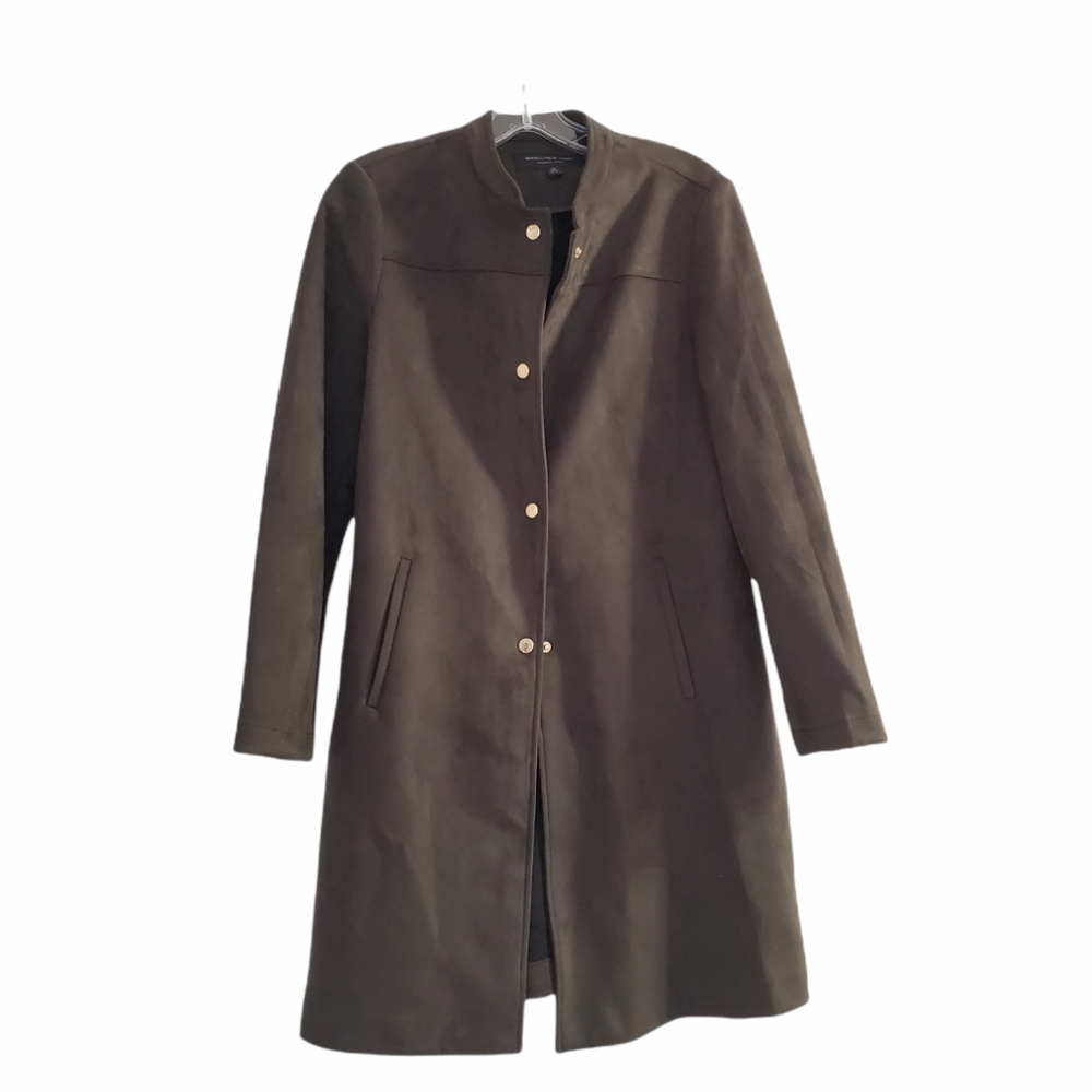 Stylish Green Suede Coat